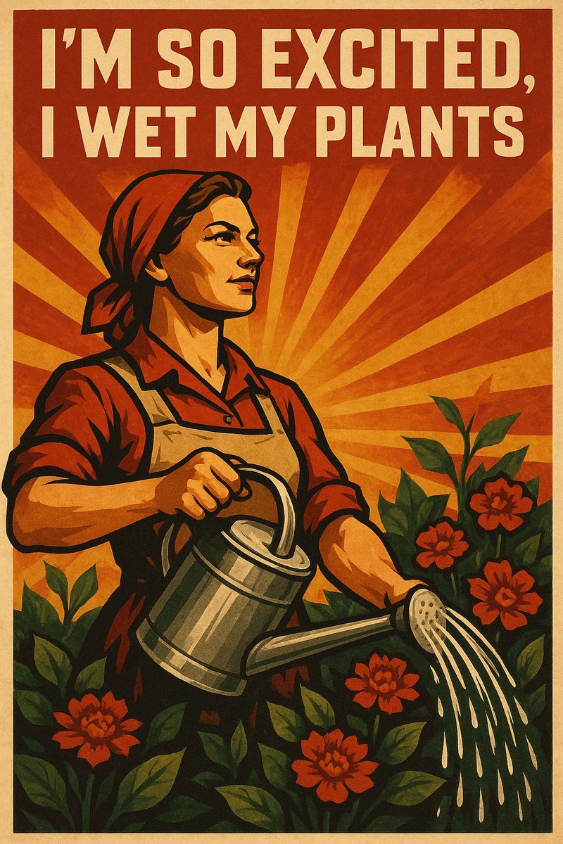 I'm So Excited, I Wet My Plants design