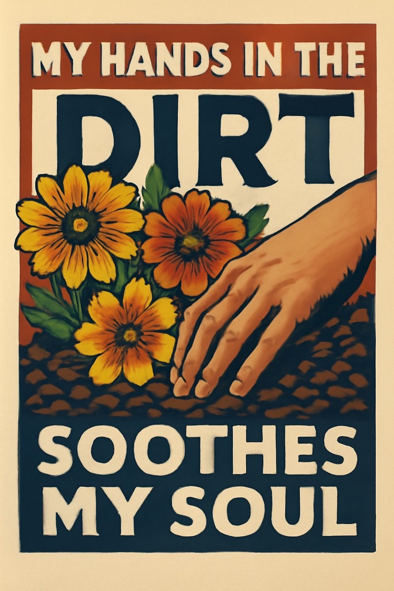 My Hands in the Dirt Soothes My Soul design